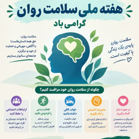 ۱۸ مهرلغایت ۲۴ مهر هفته ملی سلامت روان گرامی باد
