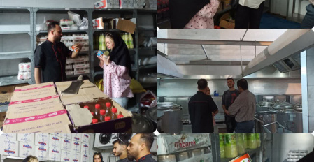 بازدید از سلف و آشپزخانه دانشگاه توسط اعضای شورای صنفی و کانون همیاران سلامت روان